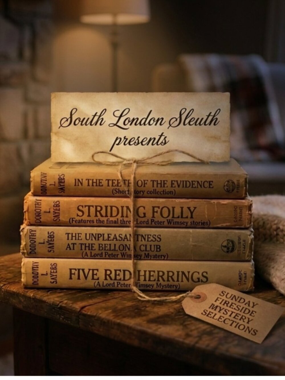 Vintage Dorothy L. Sayers Mystery Book Stack Set of 4 Lord Peter Wimsey